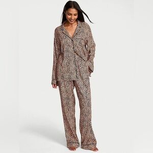 Victoria's Secret modal cotton leopard cheetah print pajama set so soft 🤎 XS